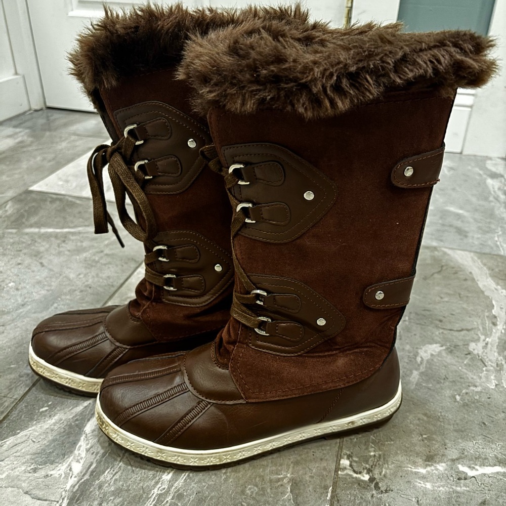 JustFab Brown Marley Winter Boots